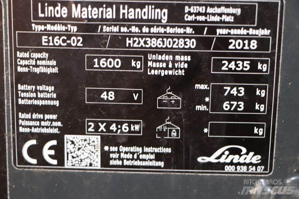 Linde E16C-02 Elektritõstukid