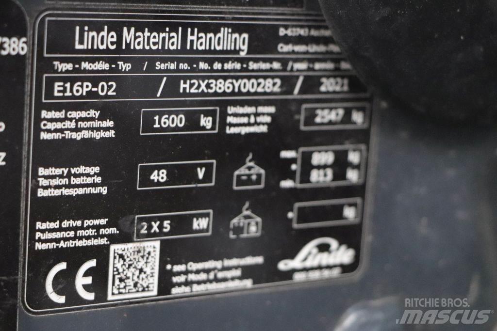 Linde E16P-02 Elektritõstukid