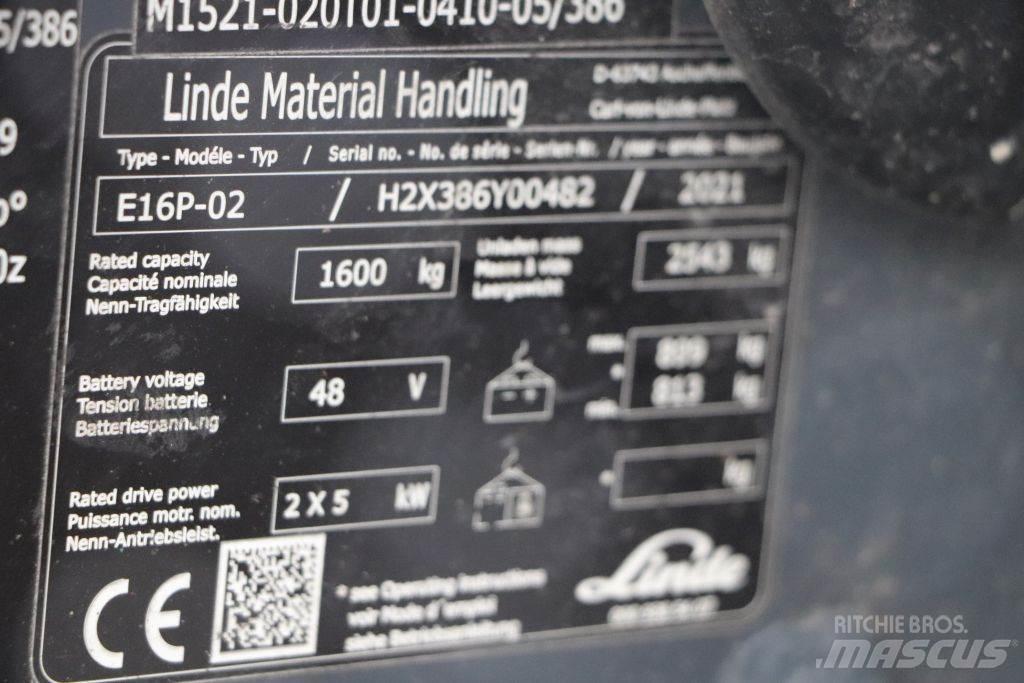 Linde E16P-02 Elektritõstukid