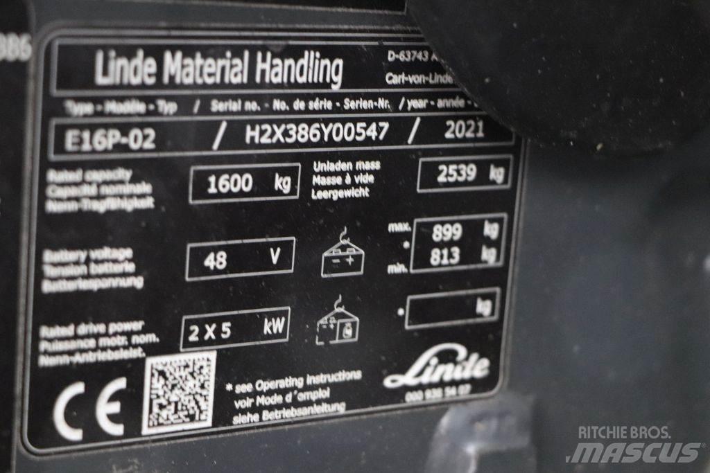 Linde E16P-02 Elektritõstukid