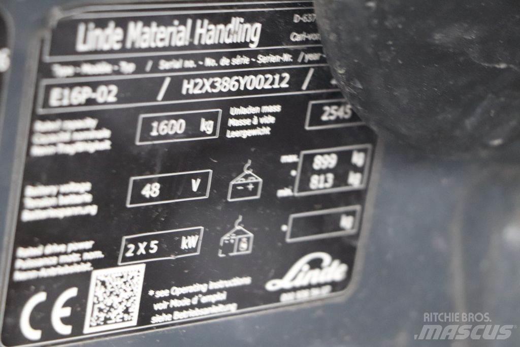Linde E16P-02 Elektritõstukid