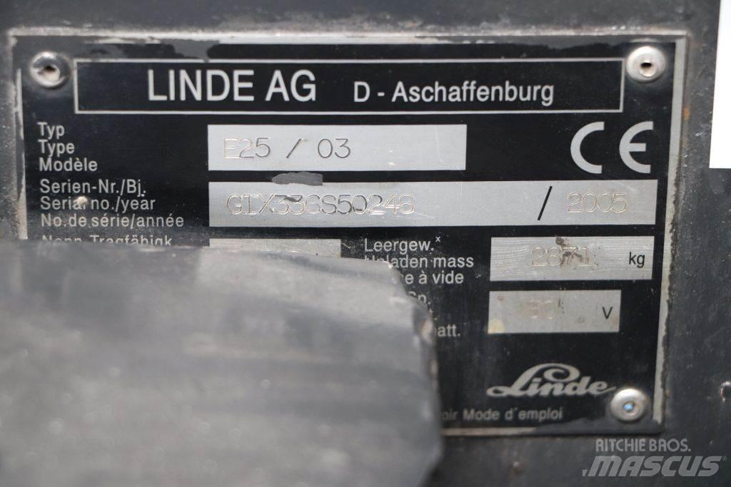 Linde E25S/03 Elektritõstukid