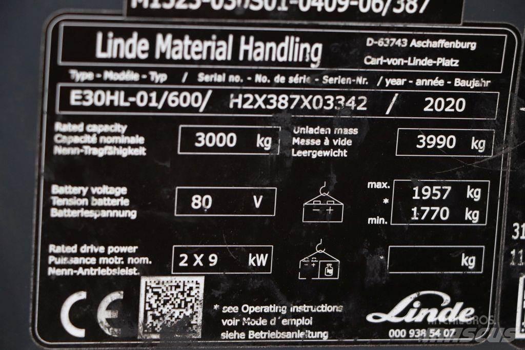 Linde E30HL-01/600 Elektritõstukid