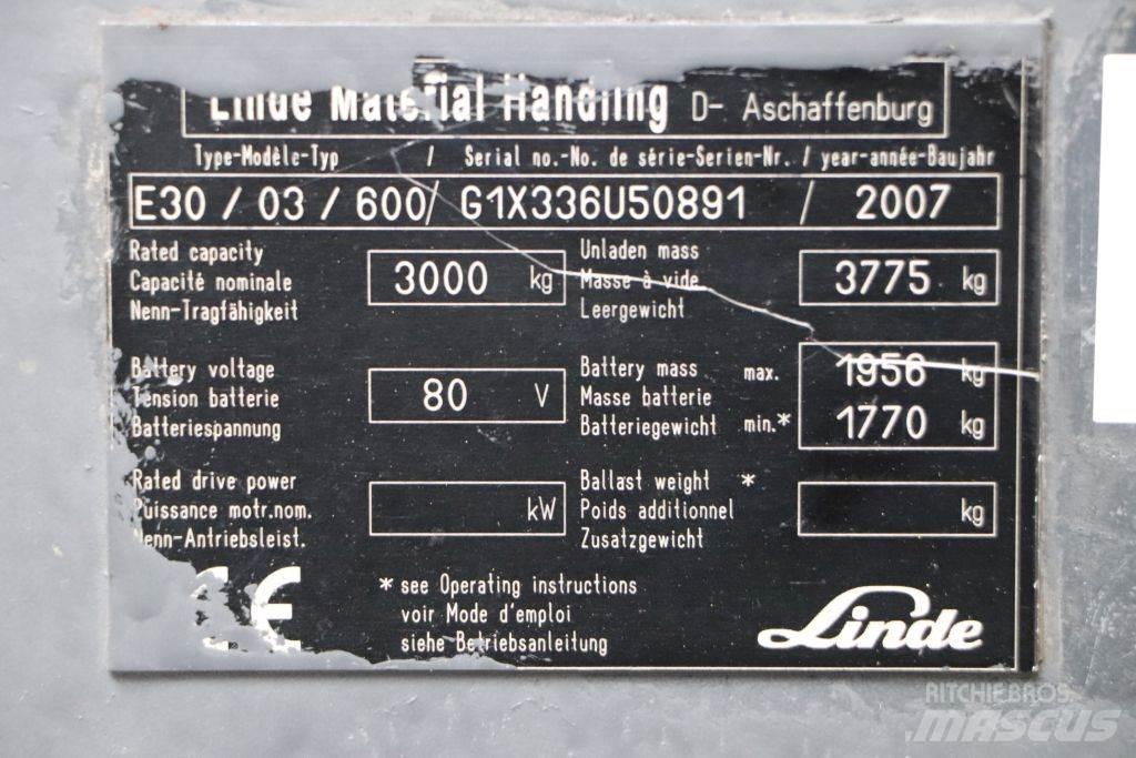 Linde E30S-03/600 Elektritõstukid