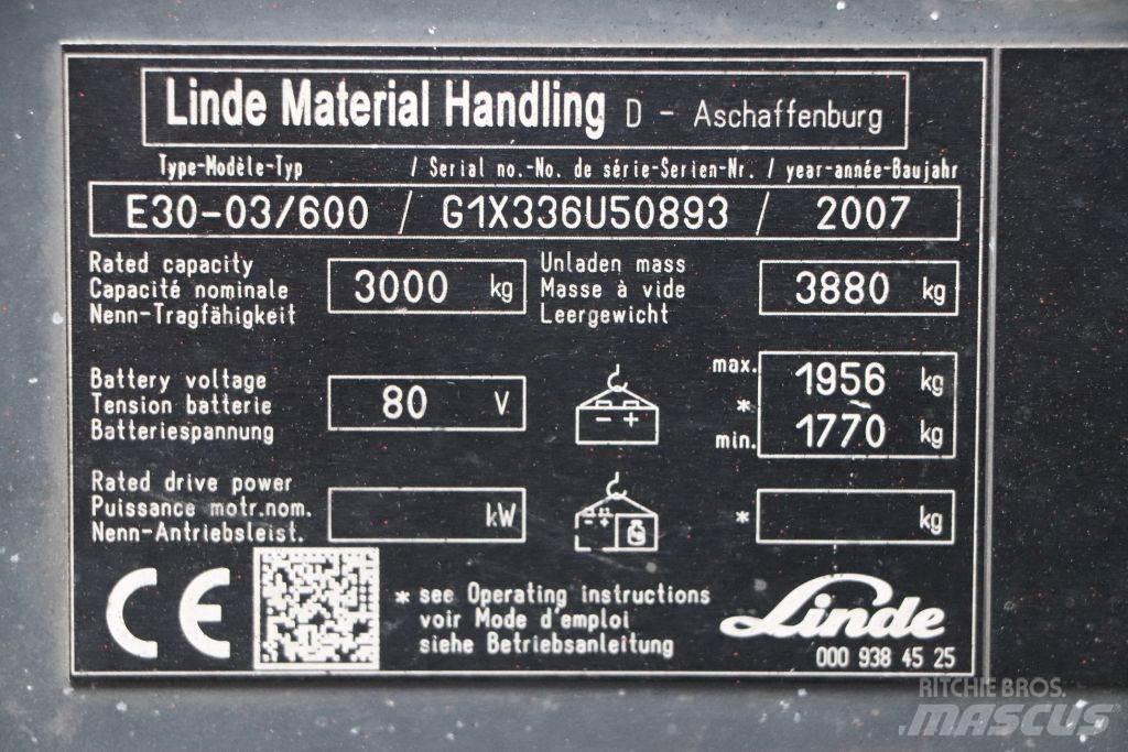 Linde E30S-03/600 Elektritõstukid