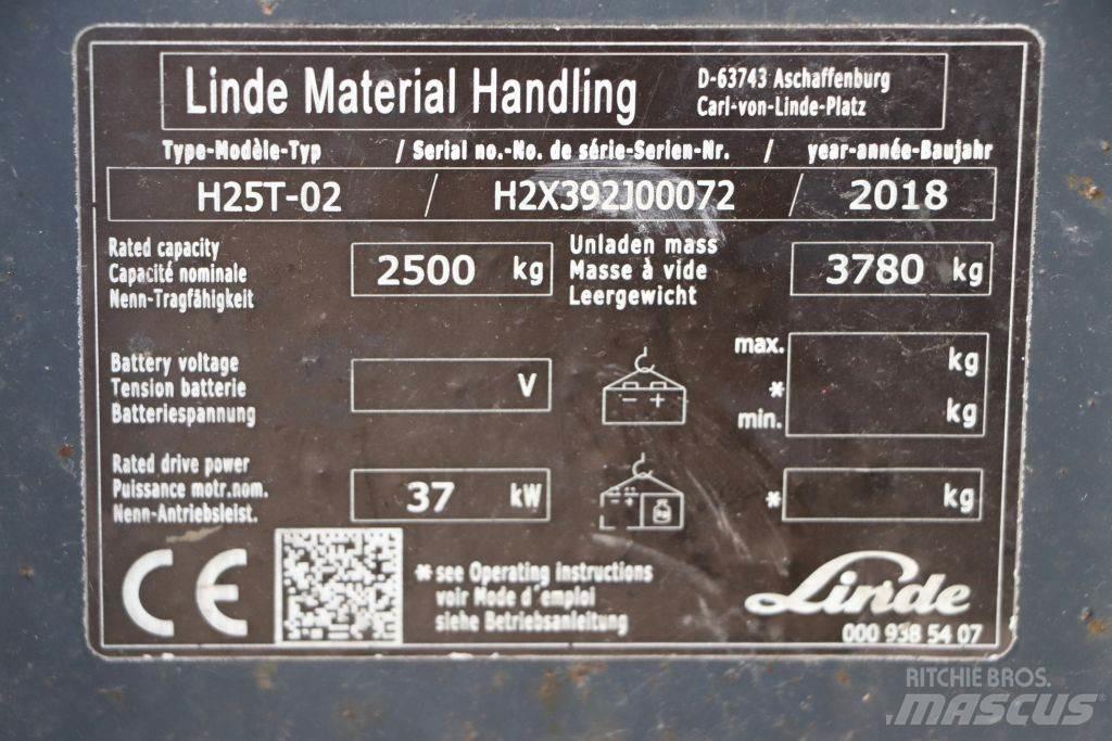 Linde H25T-02 Gaasitõstukid