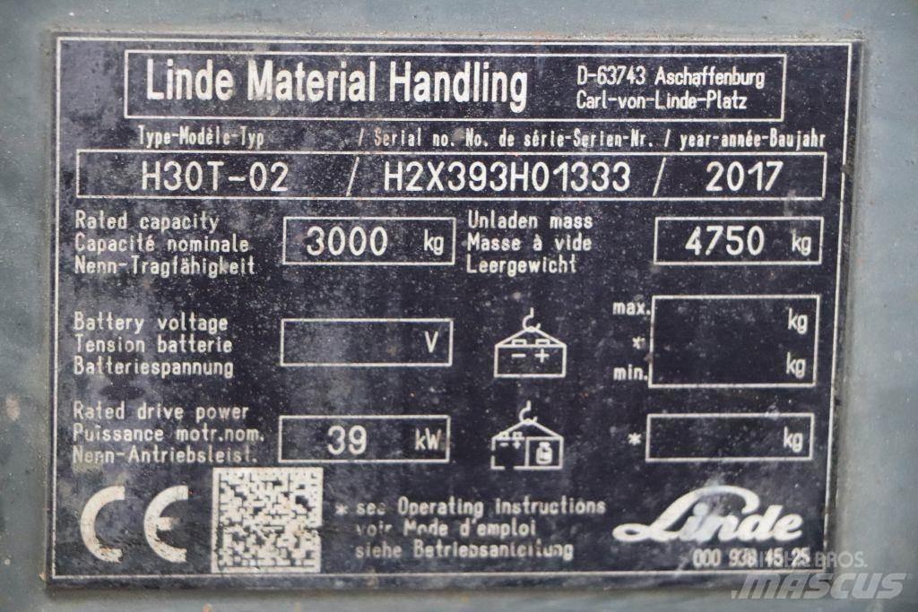 Linde H30T-02 Gaasitõstukid