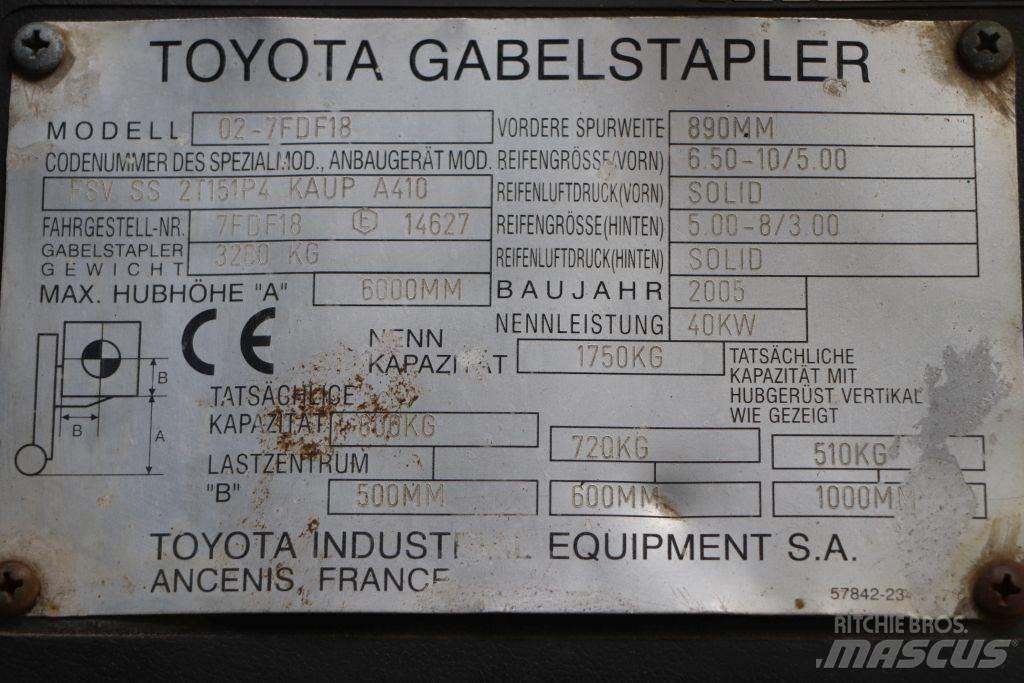 Toyota 02-7FDF18 Diiseltõstukid