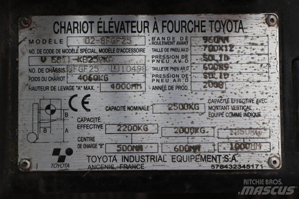 Toyota 02-8FGF25 Gaasitõstukid