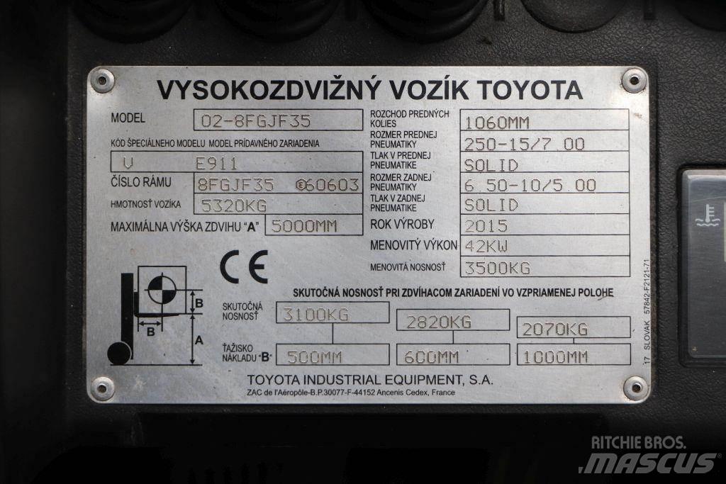 Toyota 02-8FGJF35 Gaasitõstukid