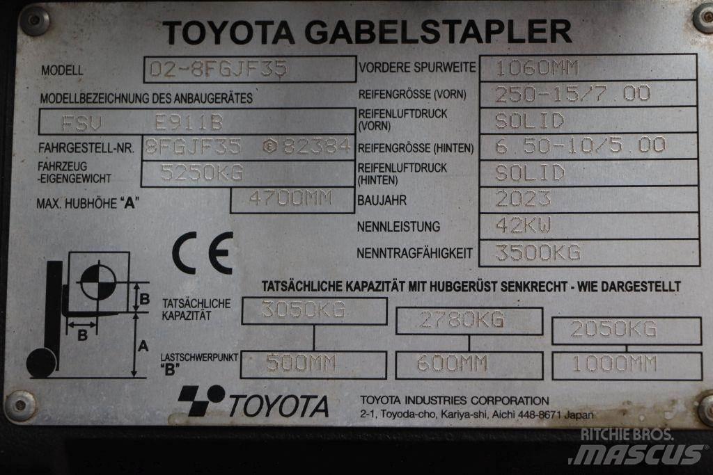 Toyota 02-8FGJF35 Gaasitõstukid