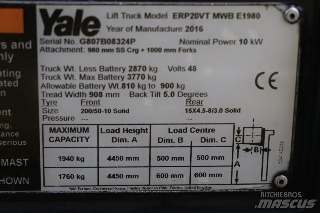 Yale ERP20VT Elektritõstukid