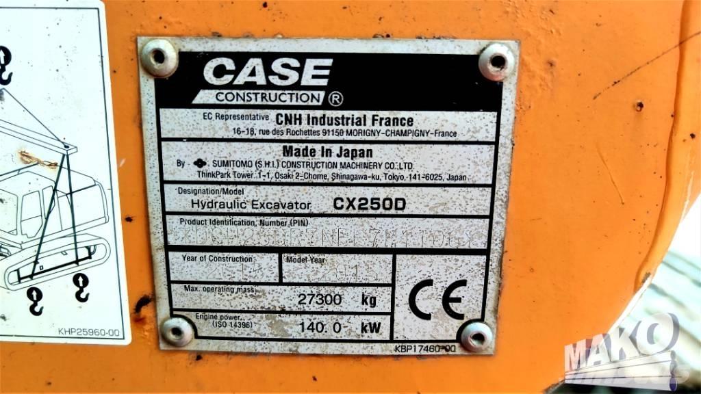 CASE CX 250 D Roomikekskavaatorid