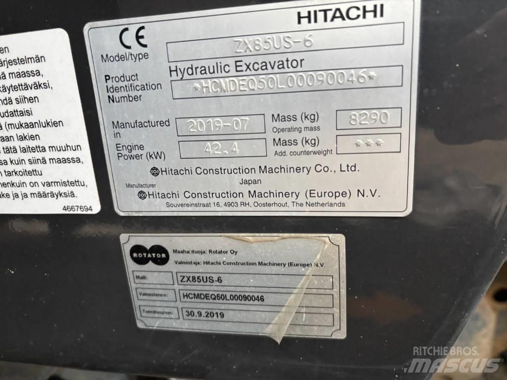 Hitachi ZX 85 US-6 Väikeekskavaatorid 7t-12t