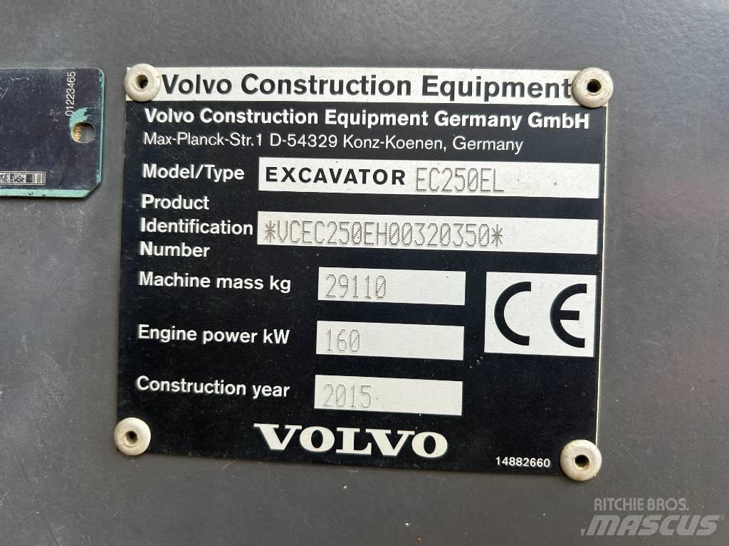 Volvo EC 250 EL Roomikekskavaatorid