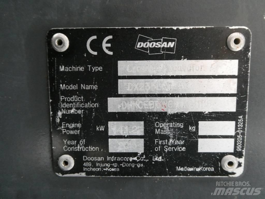 Doosan DX 235 LCR-5 Roomikekskavaatorid