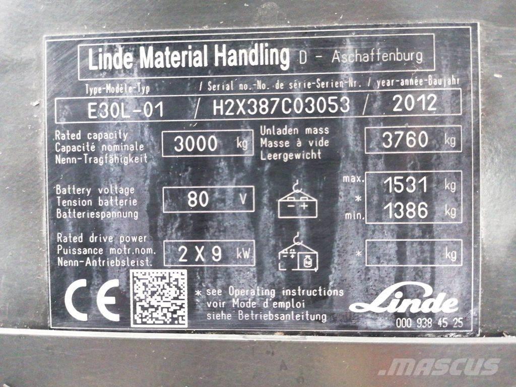 Linde E30L-01 Elektritõstukid