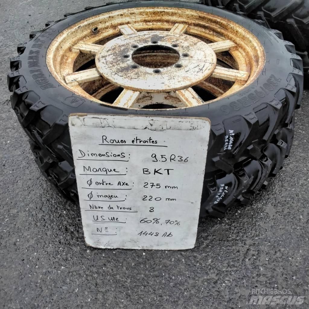 BKT 9.5R36 Rehvid, rattad ja veljed
