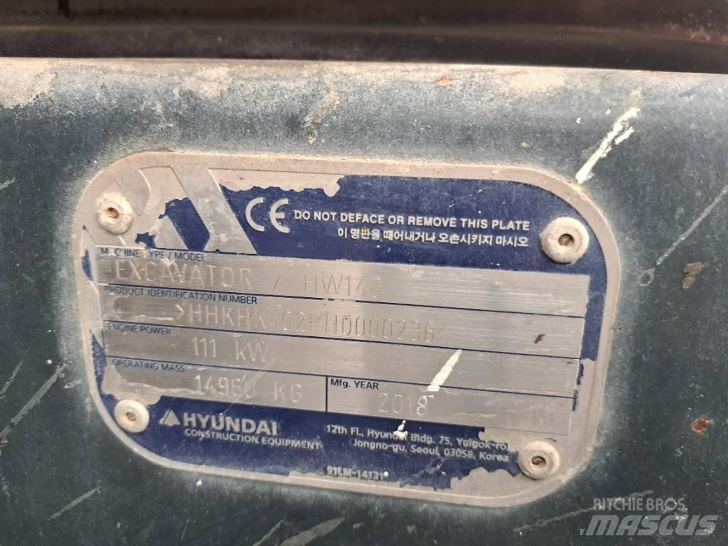 Hyundai HW140 Ratasekskavaatorid