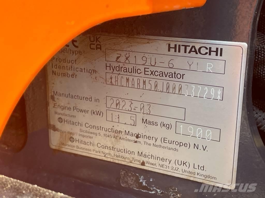 Hitachi ZX 19 U-6 Miniekskavaatorid < 7 t