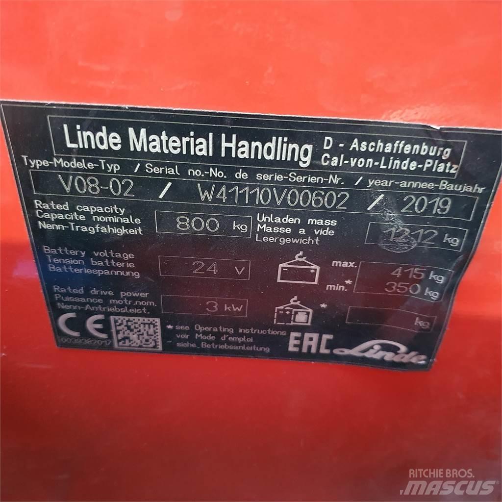 Linde V08-02 Keskmise kõrgusega komplekteerimistõstukid