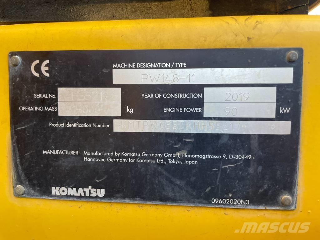 Komatsu PW 148-11 Ratasekskavaatorid