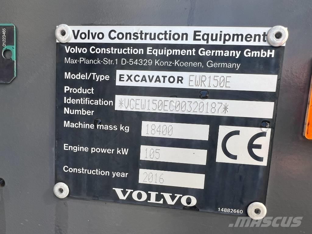 Volvo EWR 150 E Ratasekskavaatorid