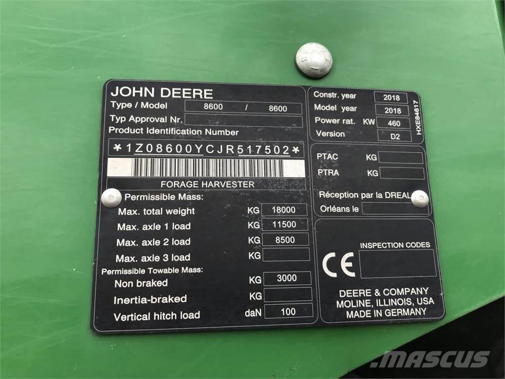 John Deere 8600 Silokombainid