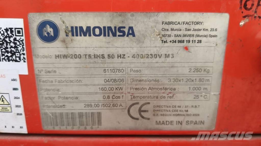 Himoinsa HIW 200 T5 Diiselgeneraatorid