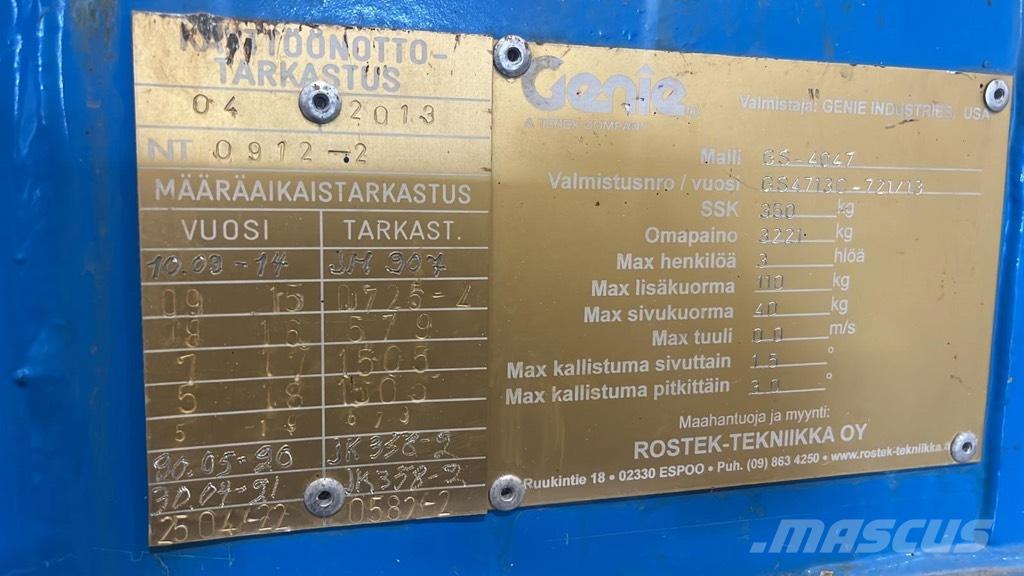 Genie GS 4047 Käärtõstukid