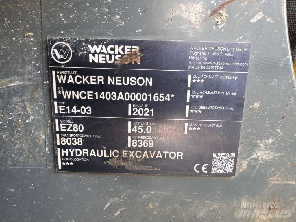 Wacker Neuson EZ80 Roomikekskavaatorid