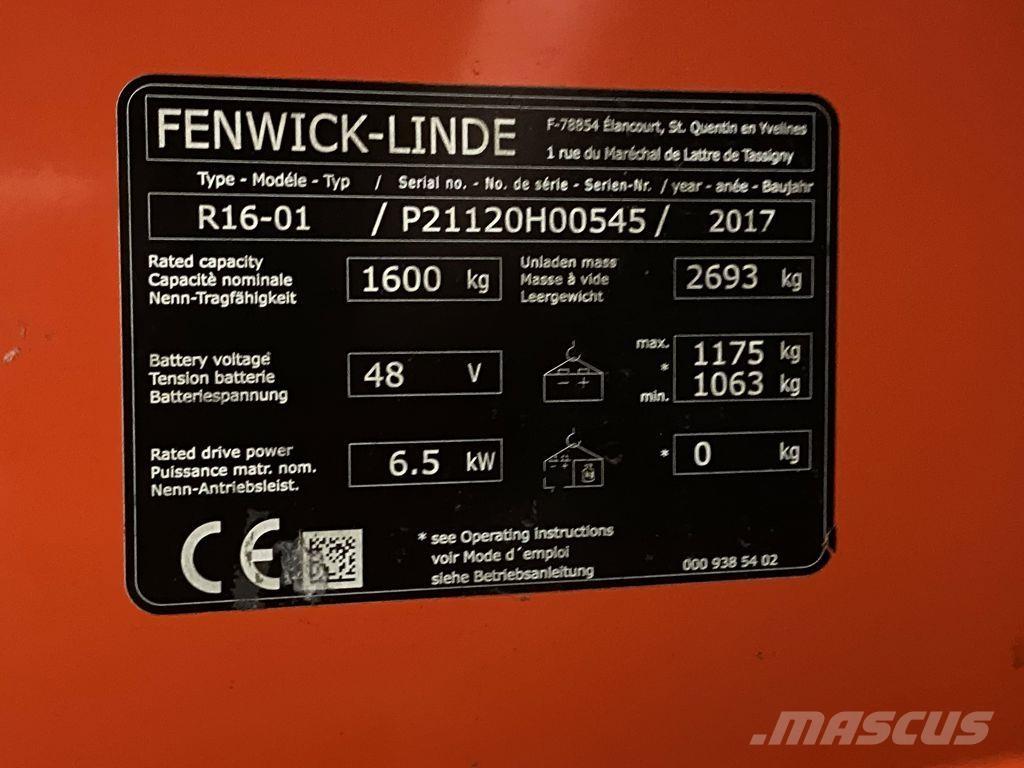 Linde R16 Lükandmastiga tõstukid