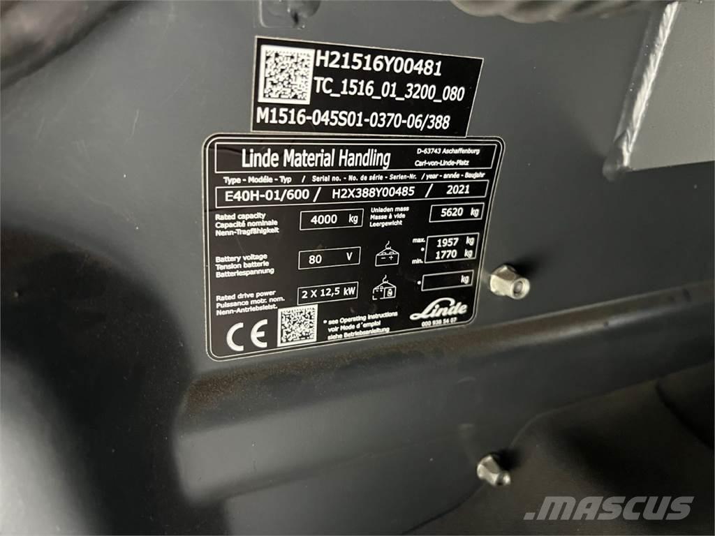 Linde E 40H-01 / 600 Elektritõstukid