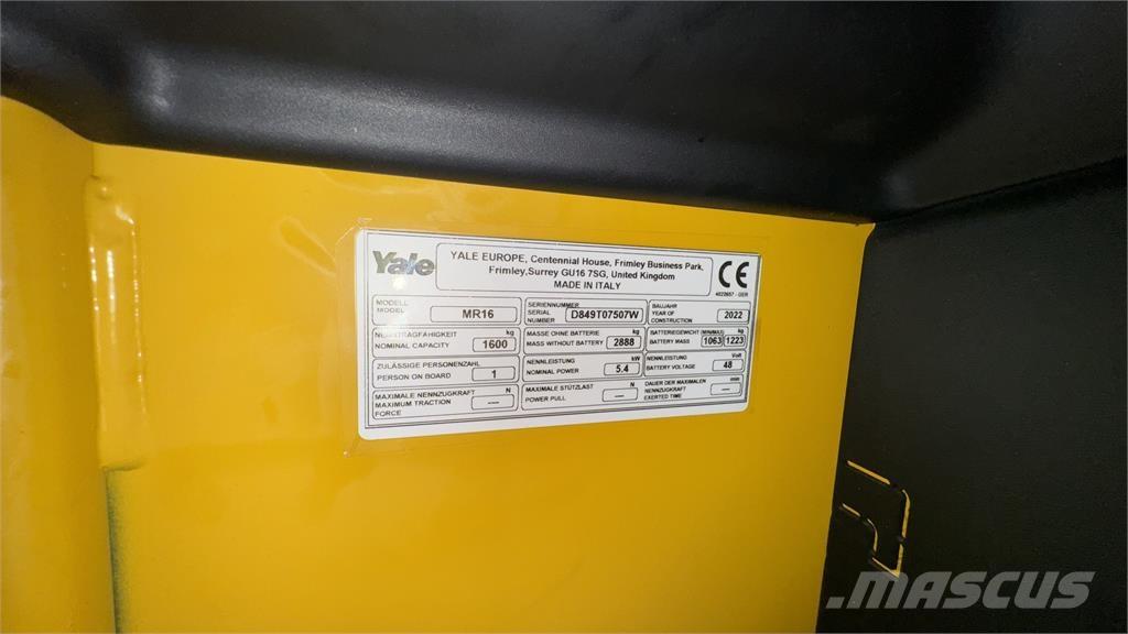 Yale MR16 Lükandmastiga tõstukid