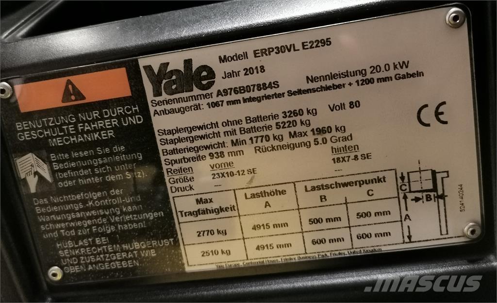 Yale ERP30VL Elektritõstukid