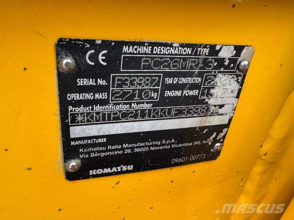 Komatsu PC 26 MR-3 Miniekskavaatorid < 7 t