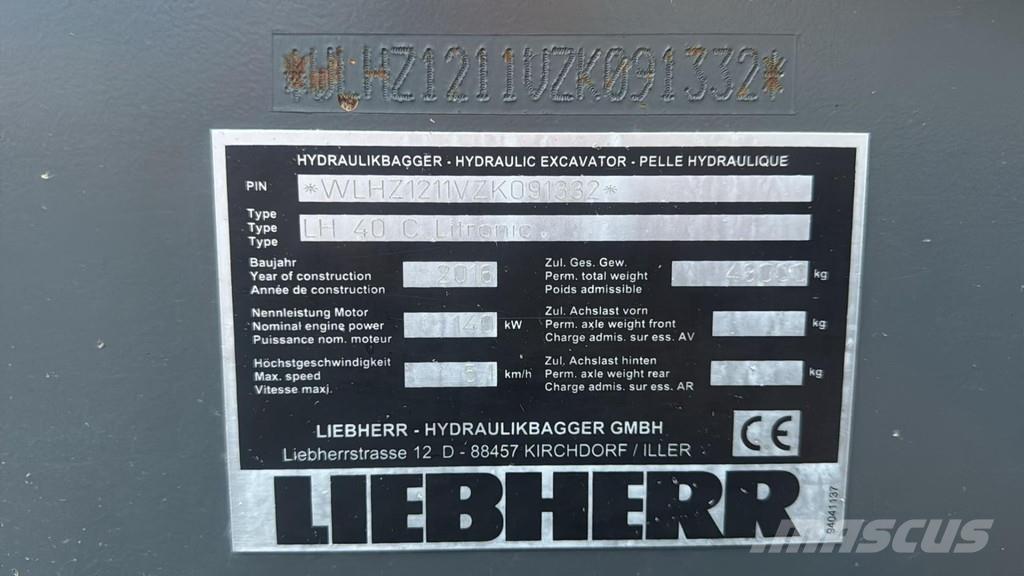 Liebherr LH 40C EW Materjalikäitlusmasinad