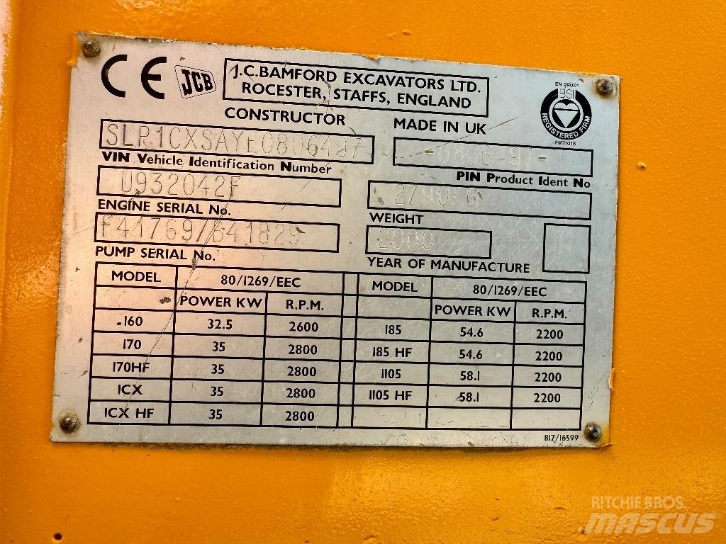 JCB 1 CX Ekskavaatorlaadurid