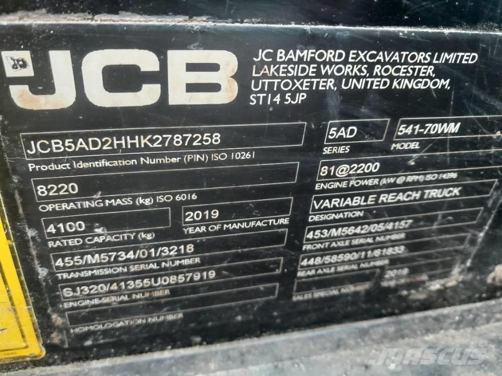 JCB 541-70 Põllumajanduslikud teleskoopkäitlejad