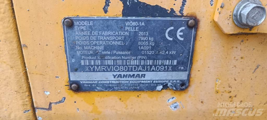 Yanmar Vio 80-1A Väikeekskavaatorid 7t-12t