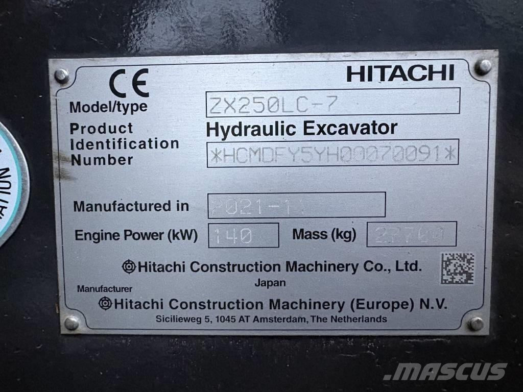Hitachi ZX250LC-7 Roomikekskavaatorid