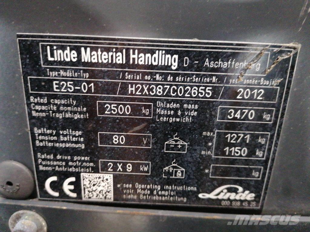 Linde E25-01 Elektritõstukid