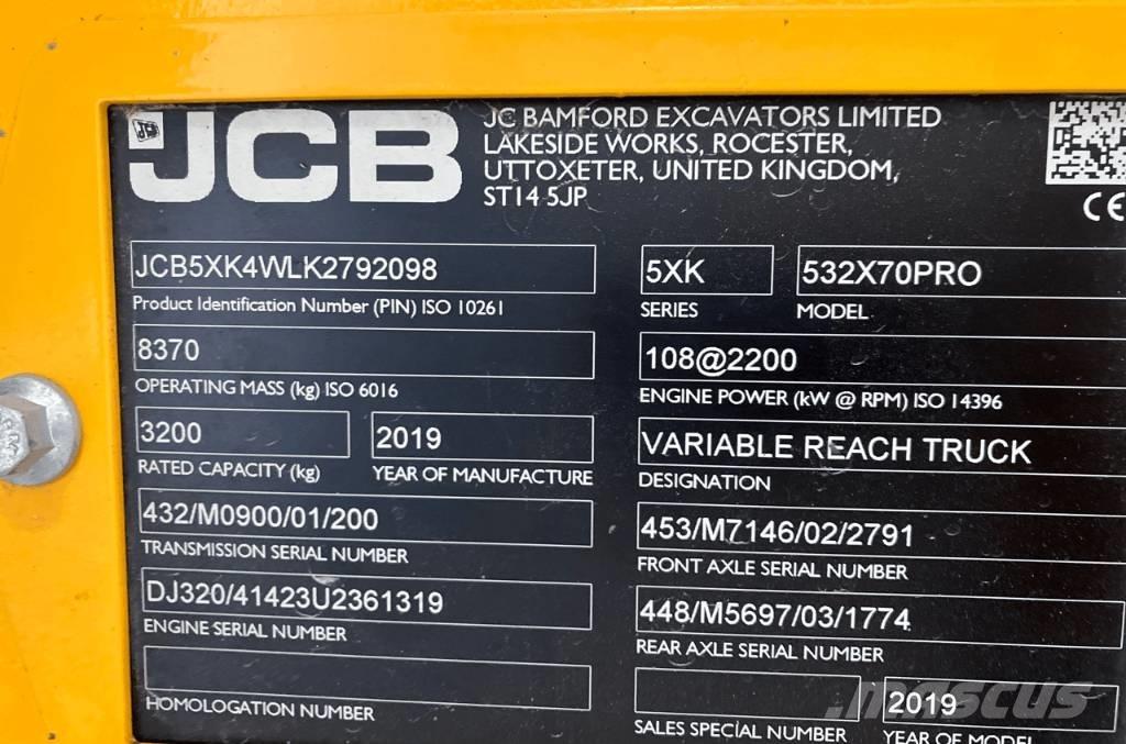 JCB 532-70 Põllumajanduslikud teleskoopkäitlejad