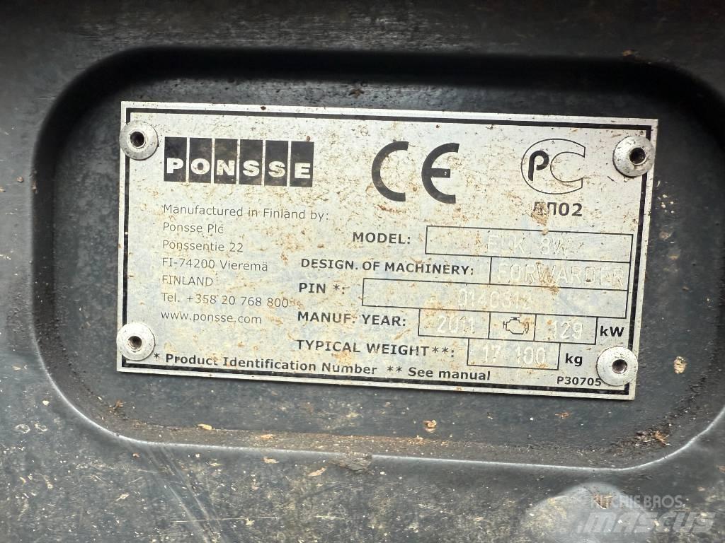 Ponsse ELK 8W Forwarderid