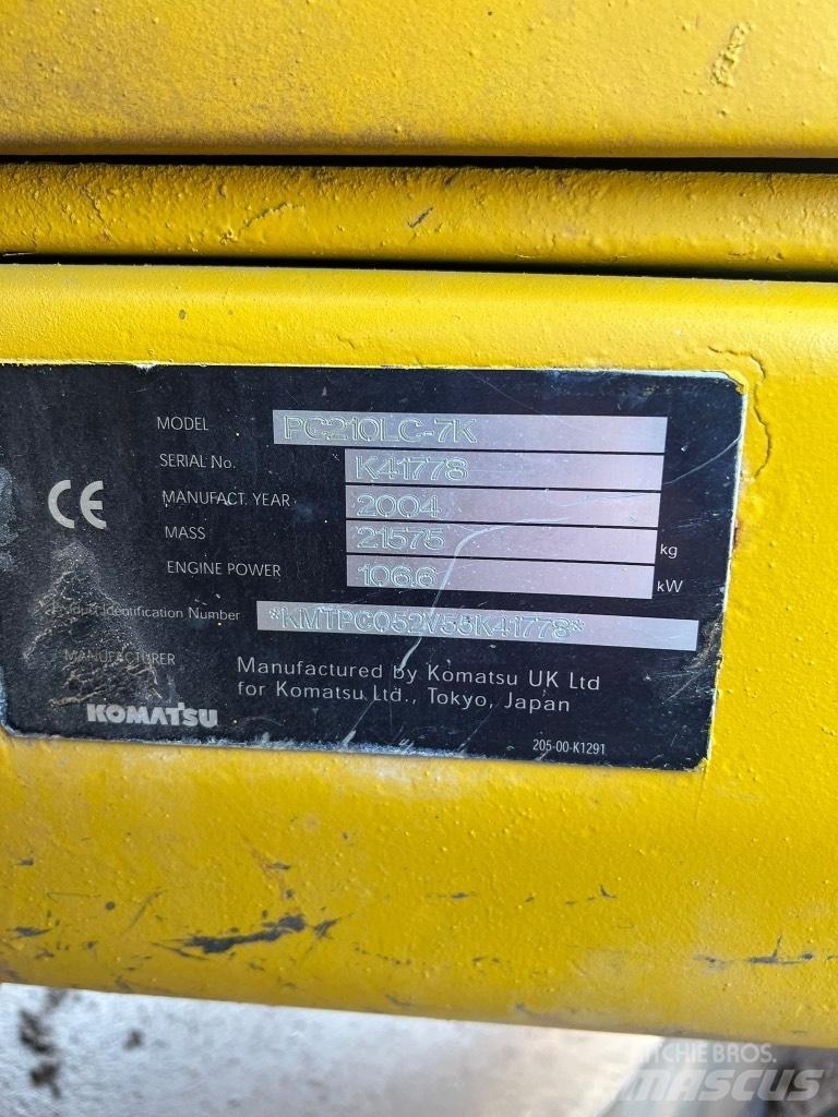 Komatsu PC 210 LC-7K Roomikekskavaatorid