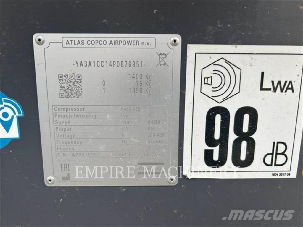 Atlas Copco H450 Kompressorid