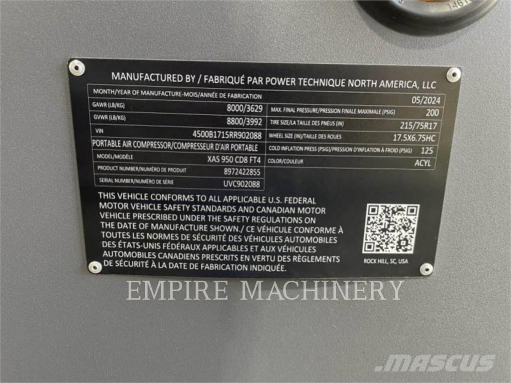 Atlas Copco XAS950CD Kompressorid