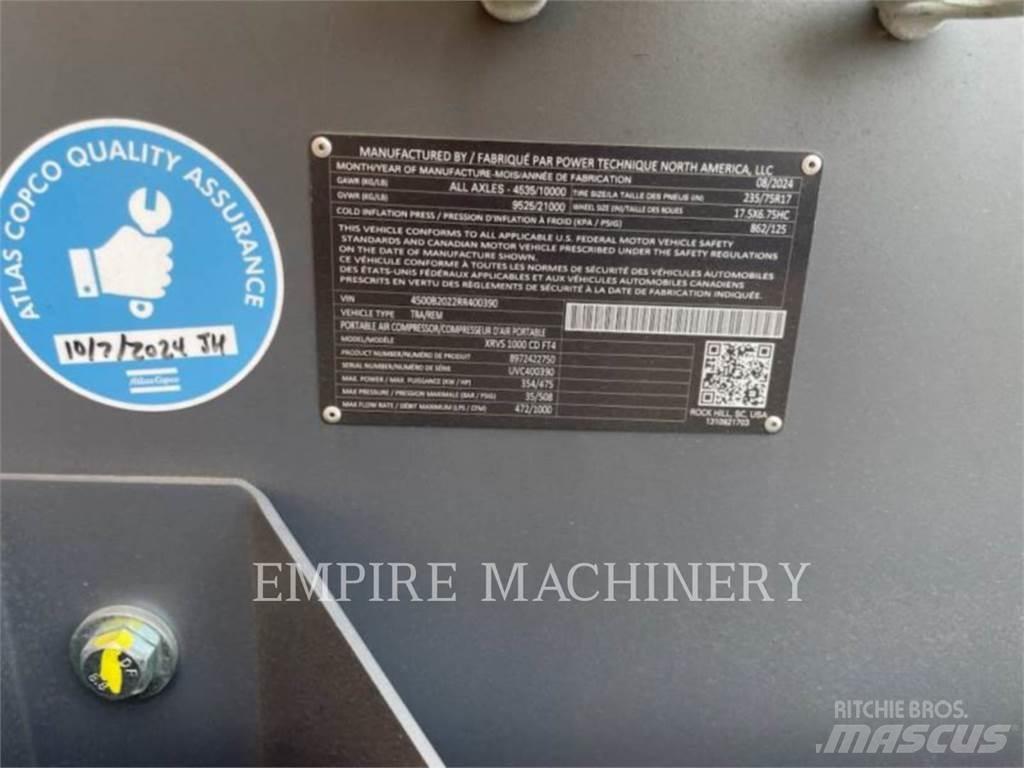 Atlas Copco XRVS1000CD Kompressorid
