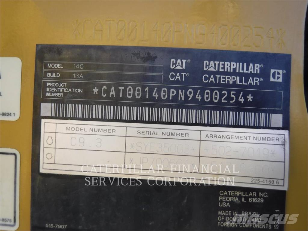 CAT 140-13 Greiderid