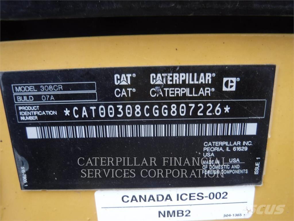 CAT 308-07CR Roomikekskavaatorid